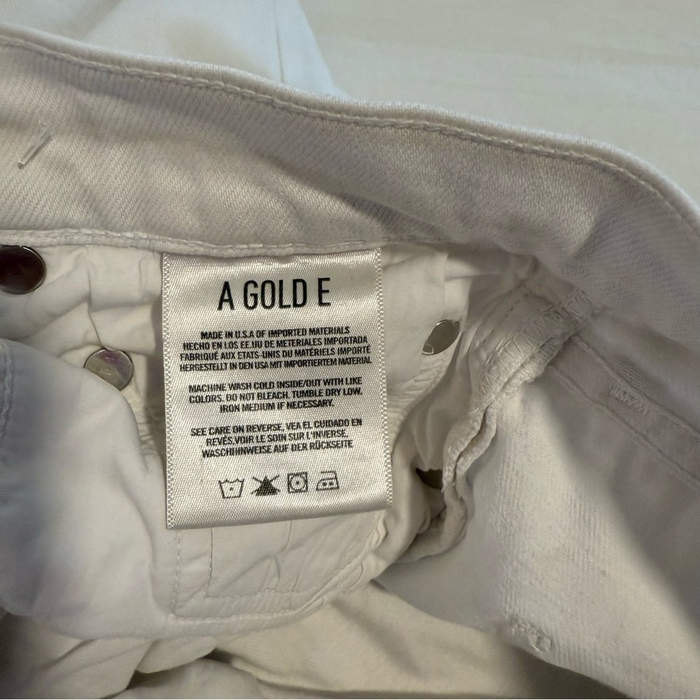 AGOLDE white jeans denim Riley straight leg 26 - Picture 6 of 11